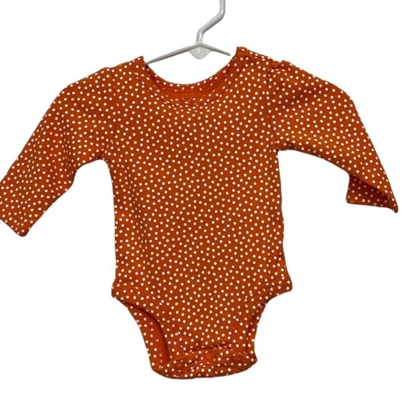 CARTERS NWOT ORANGE & WHITE ONSIE size 3 months - Picture 1 of 5